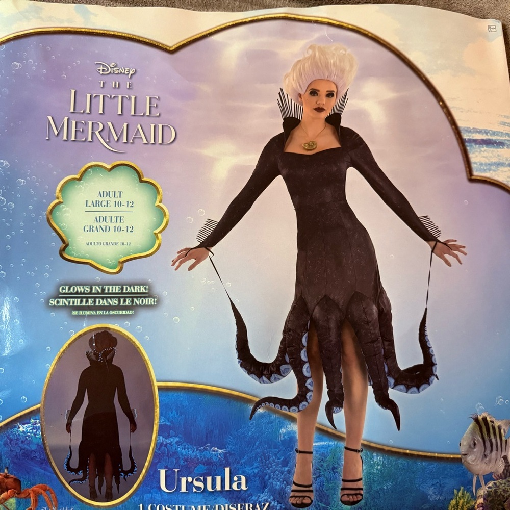 Disney Little Mermaid Ursula Costume - Black and Purple - Picture 3 of 11